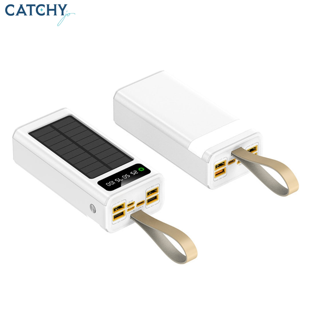 Solar Power Charger Portable Powerbank With Light (30000mAh)