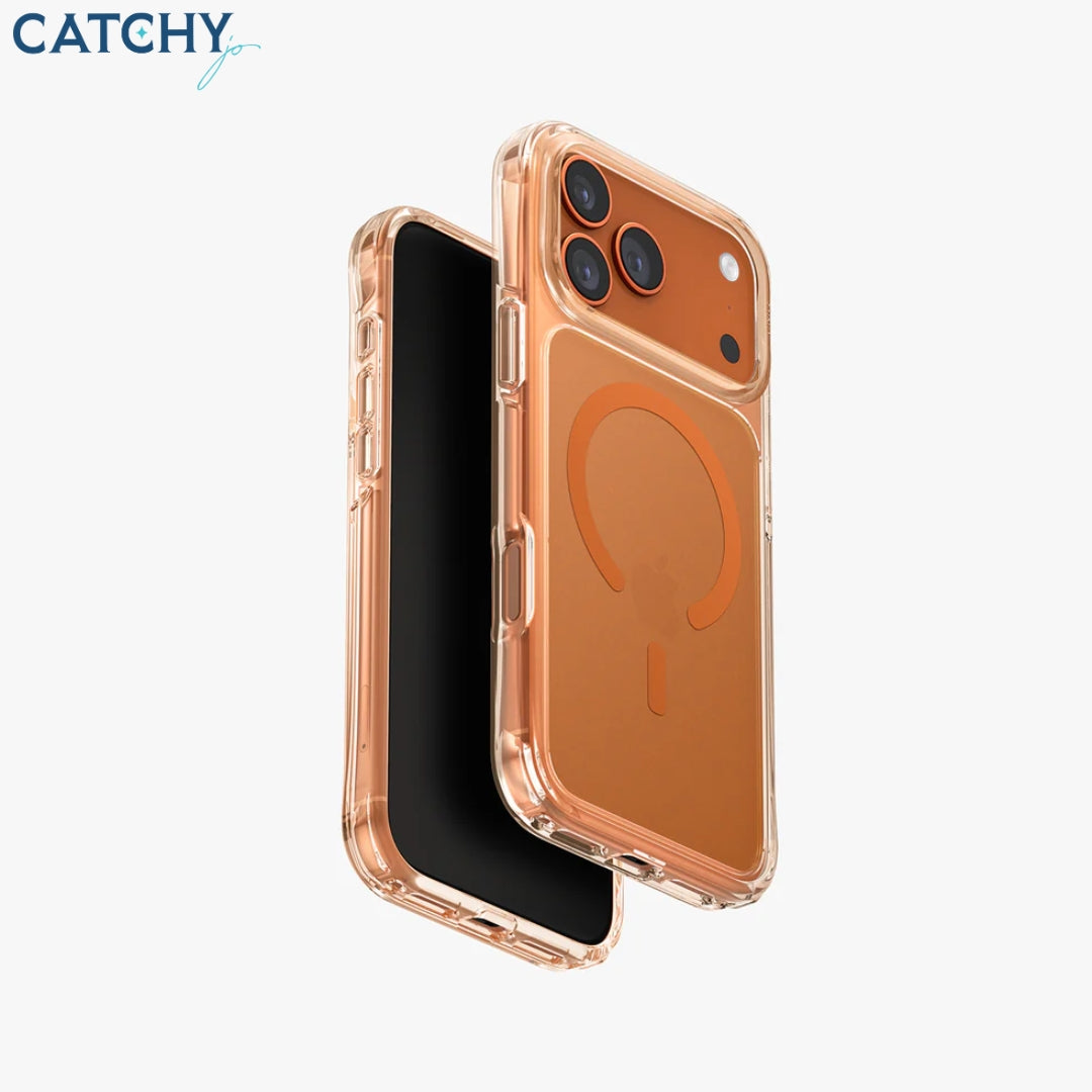 UNIQ LifePro Xtreme Anti-Fingerprint Bundle iPhone Case | iPhone 17 | iPhone 17 Pro | iPhone 17 Pro Max | Orange | Black | Clear