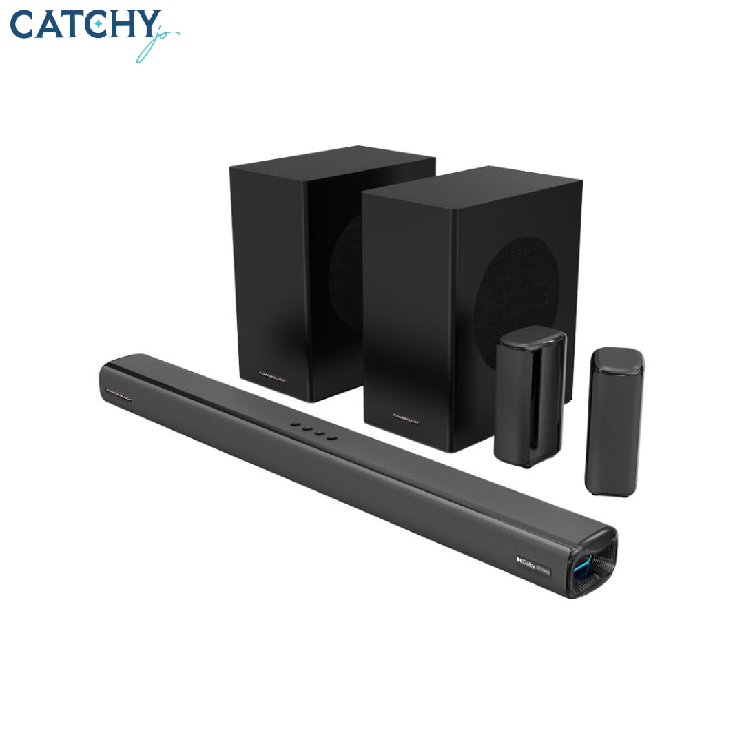 Powerology 5.2.4CH Dual Woofer Wireless Home Theater