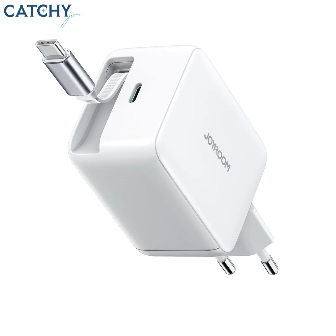 شاحن JOYROOM JR-TCL06 بتقنية GaN مع كابل قابل للسحب (67W)