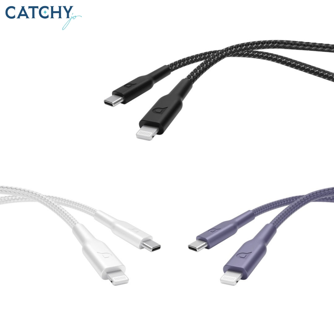 Powerology New Braided Type-C to Lightning Cable 1.2M
