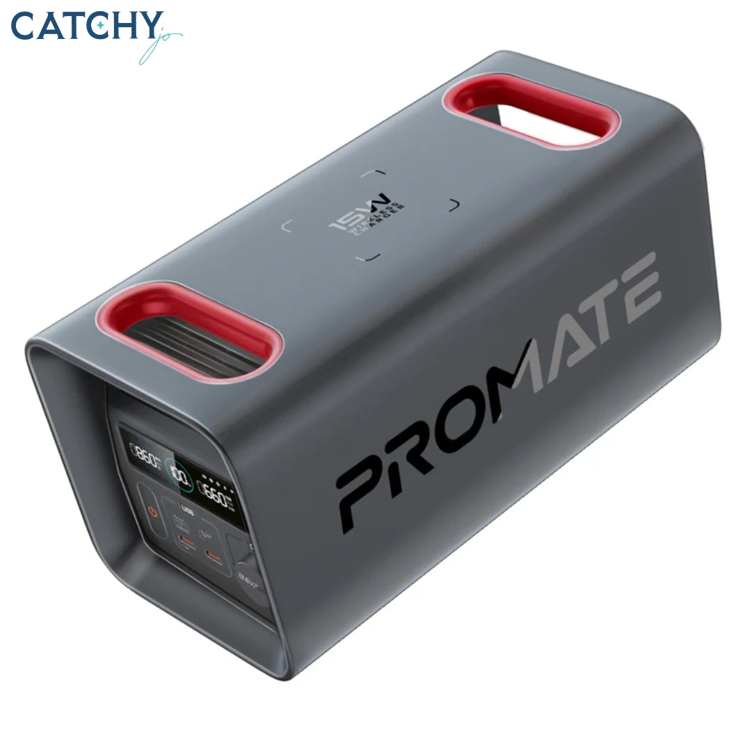 PROMATE PowerTank 600W High-Capacity Portable Power Station (161000mAh)