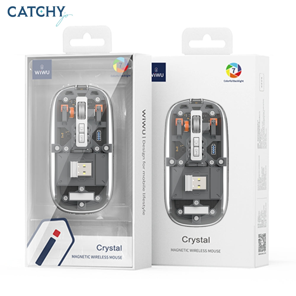 WiWU Crystal Transparent Magnetic Wireless Mouse