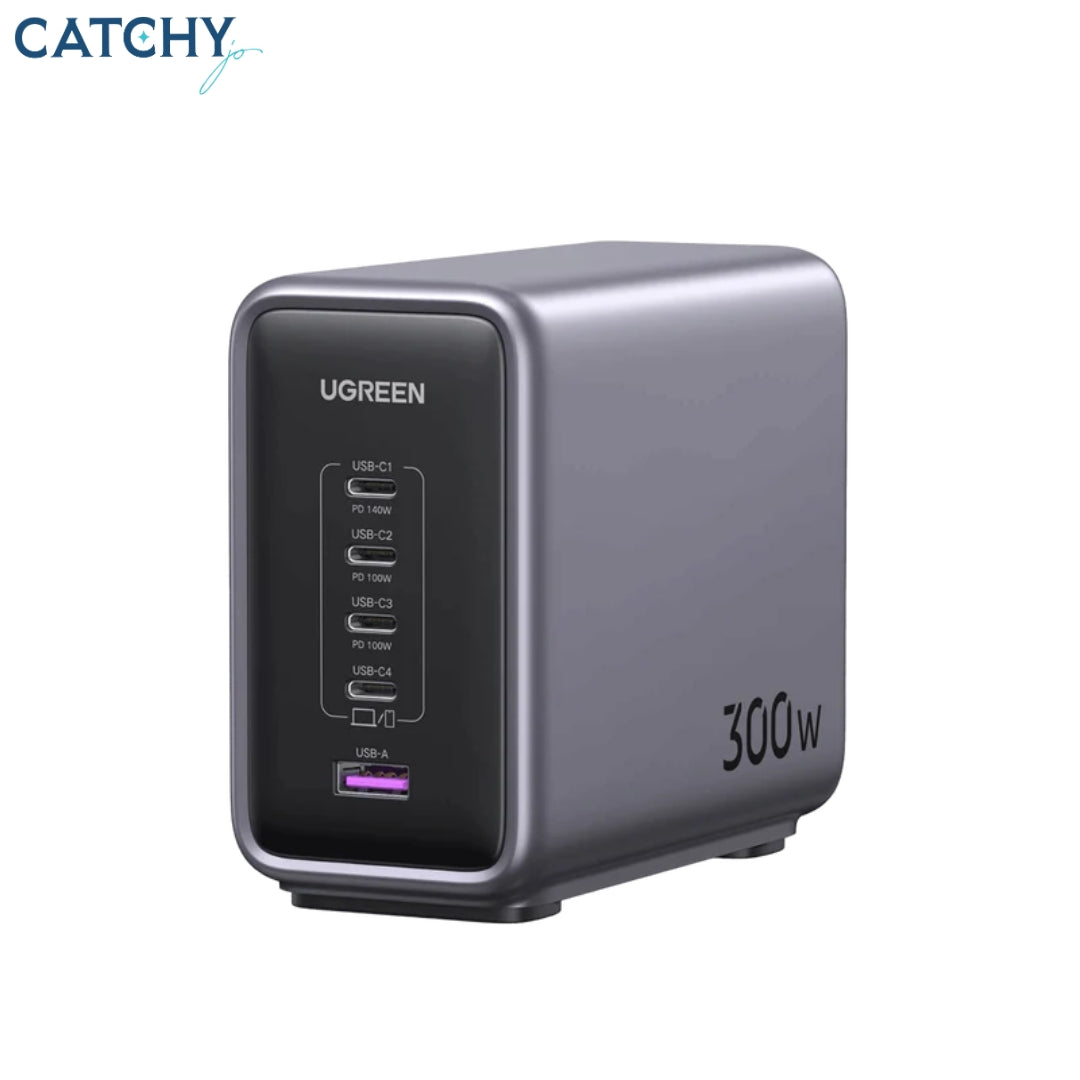 شاحن جداري UGREEN Nexode بتقنية GaN بخمسة منافذ USB-C (300W)