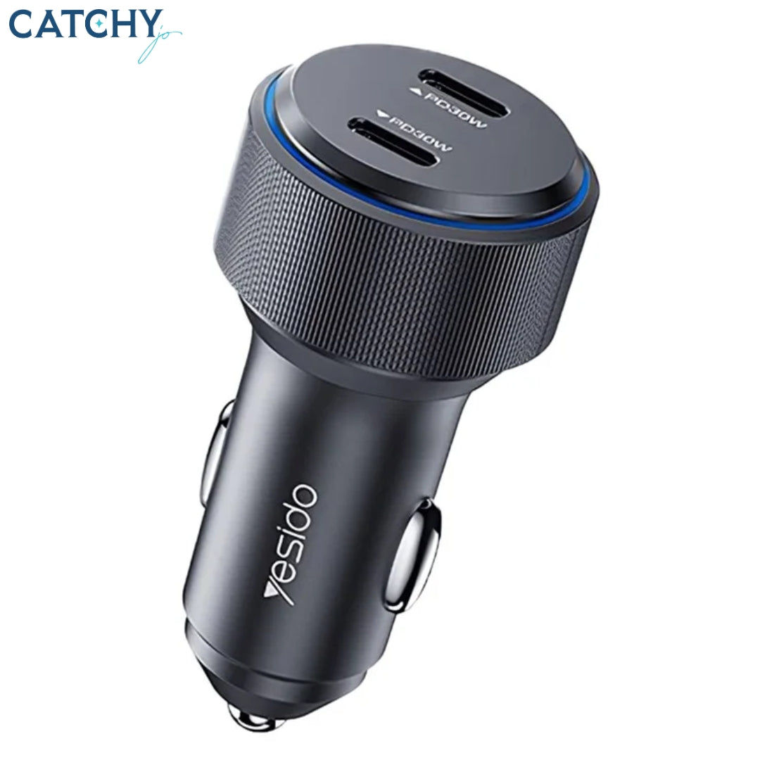 YESIDO Y48 شاحن سيارة مزدوج للشحن السريع مزدوج (60W)