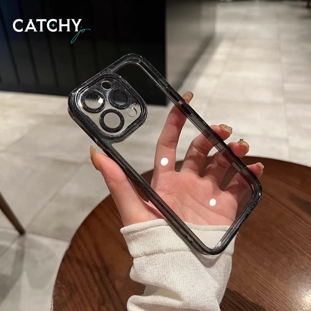 iPhone Clear Case With Shiny Camera Protector