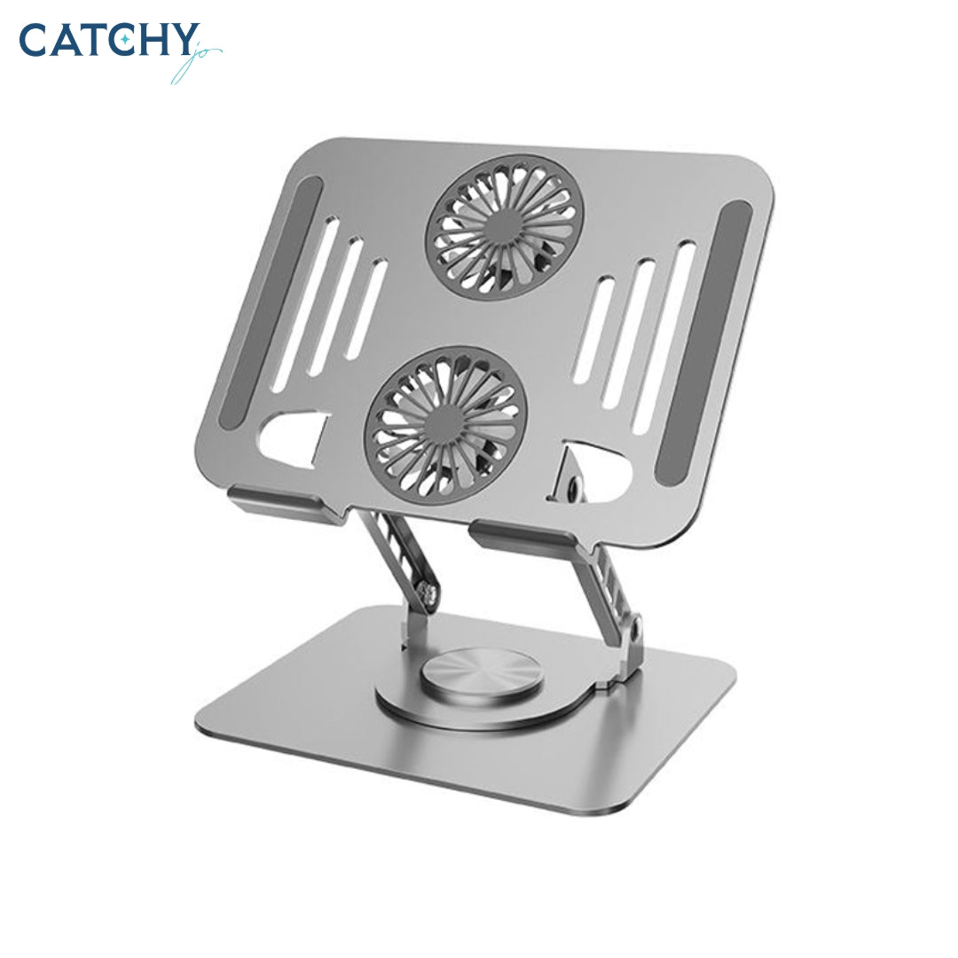 360 Degree Rotatable Desktop Laptop Stand With Fan