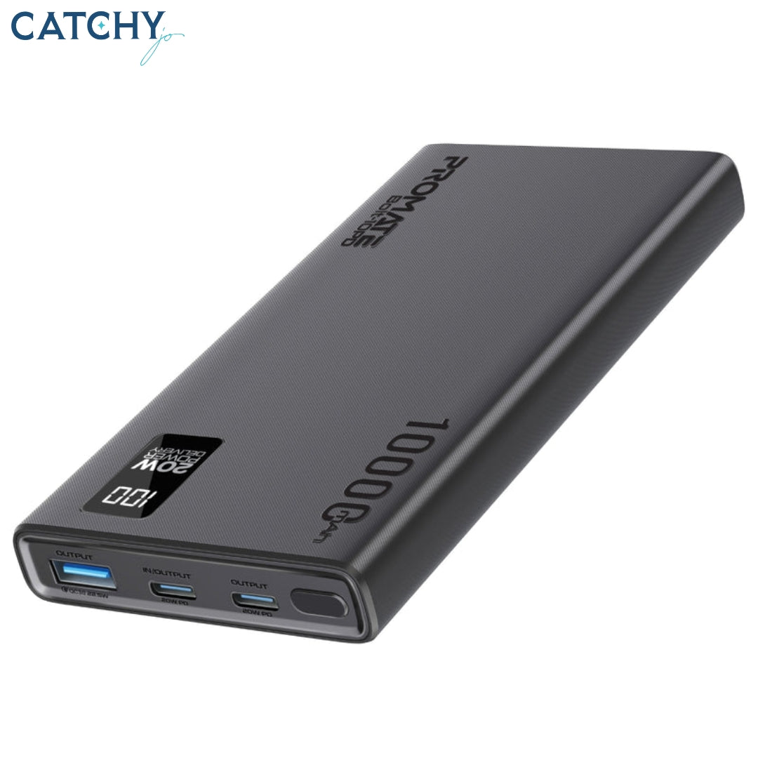 PROMATE Bolt-10 Compact Smart Charging Power Bank (10000mAh)