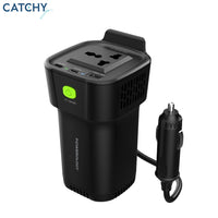 Powerology Inverter Universal USB-A 2 Type-C  Car Charger (150W)