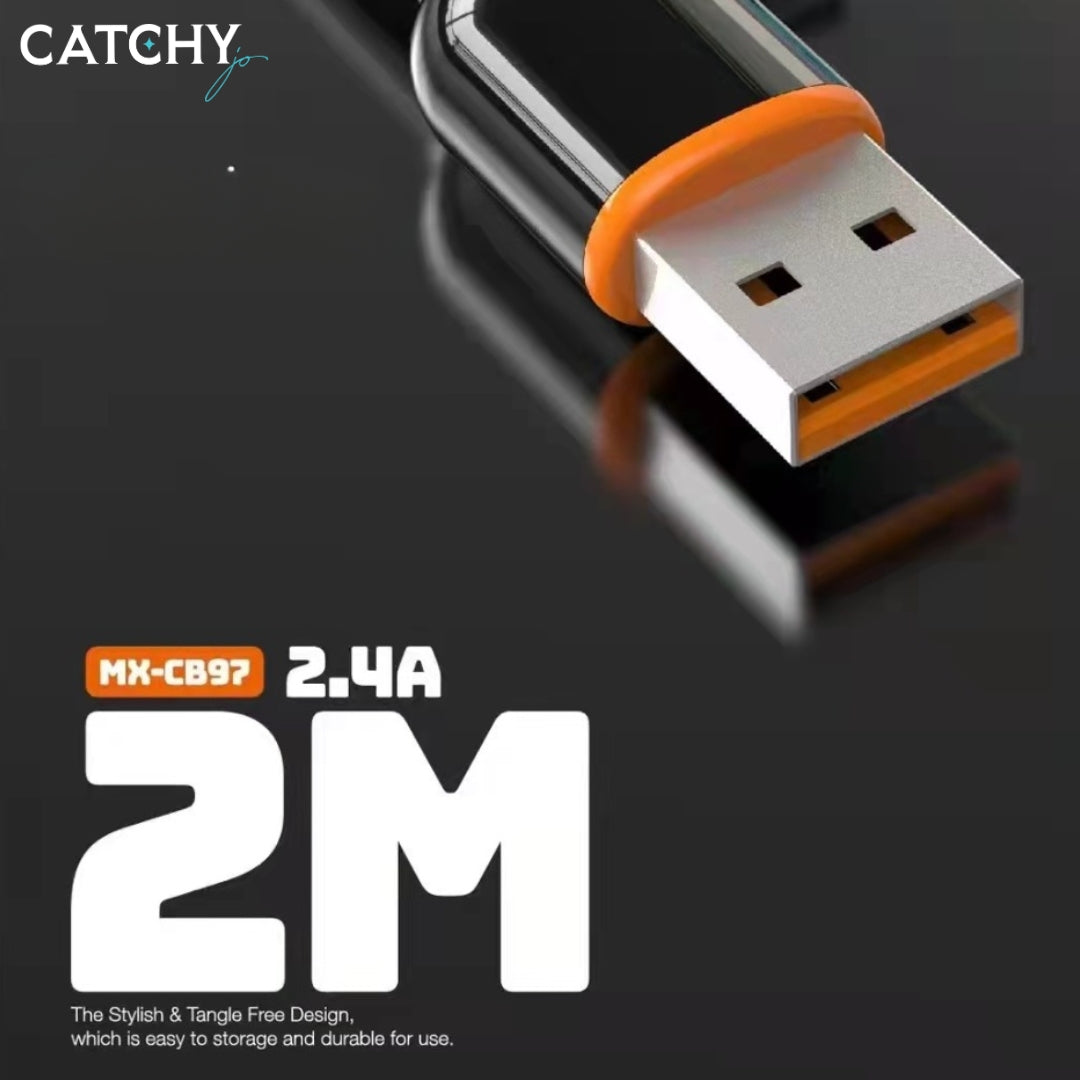 Moxom MX-CB97 USB To Type-C Cable (2M) | Black | White Moxom MX-CB97 USB To Type-C Cable (2M) | Black | White