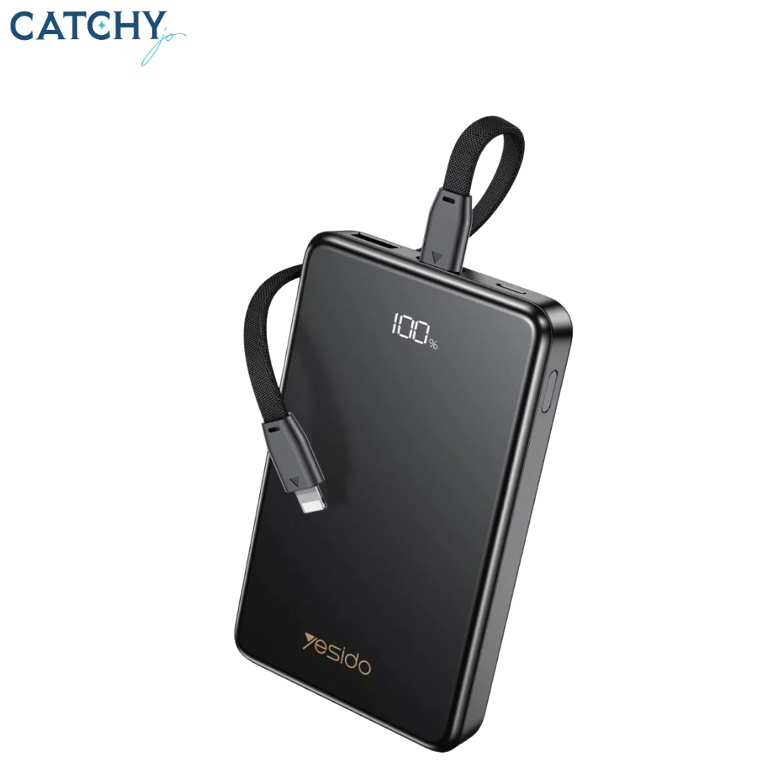 YESIDO YP75 Power Bank With Digital Display & Lightning Cable (10000mAh)