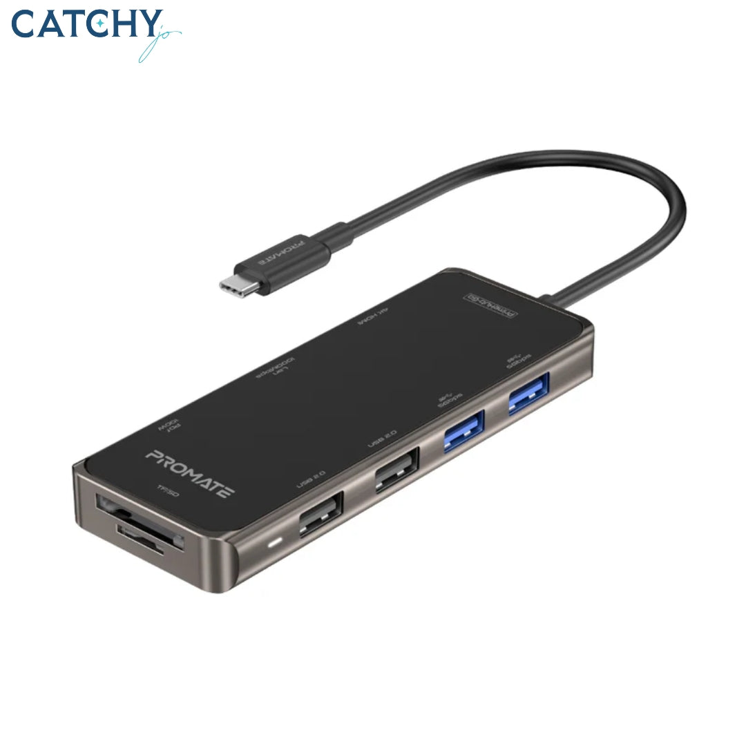 PROMATE PrimeHub-Go Compact Multiport USB-C Hub (100W)