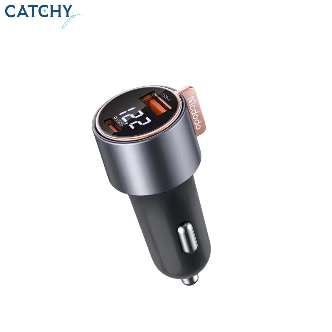 MCDODO Digital Display USB-C + USB Car Charger (75W)