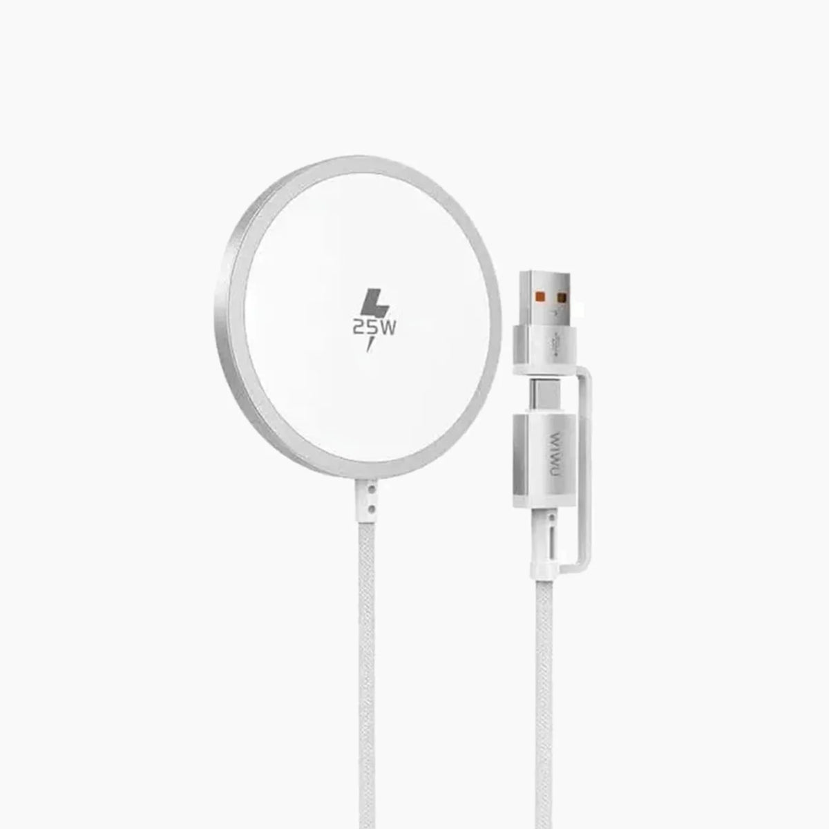 WiWU Wi-C103 Qi2.2 Tianlink Wireless Charger (USB-A + USB-C) (25W)