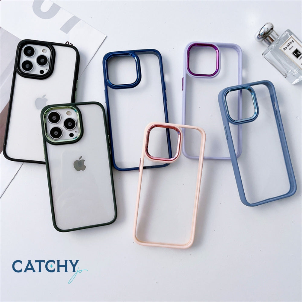 iPhone Pure Clear Case With Colorful Edges