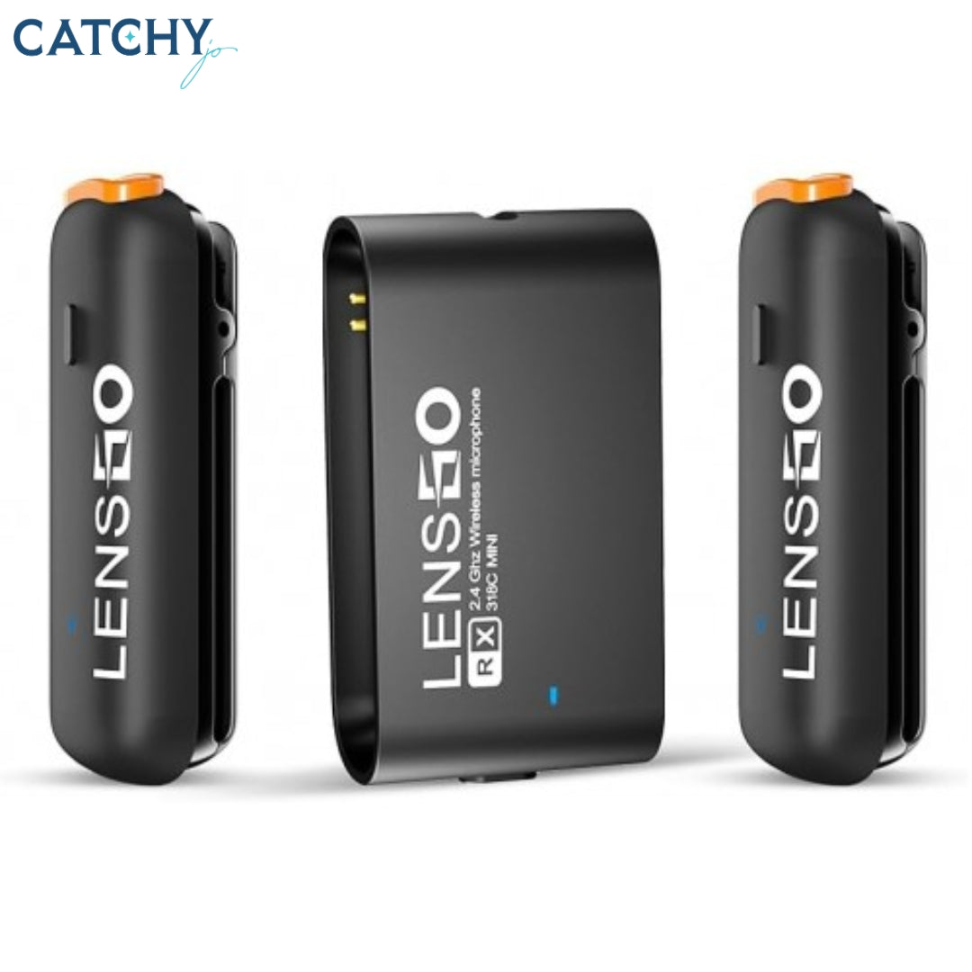 LENSGO 518C Mini Wireless Lavalier Microphone | Type-C | Lightning | Min For Camera LENSGO 518C Mini Wireless Lavalier Microphone | Type-C | Lightning | Min For Camera