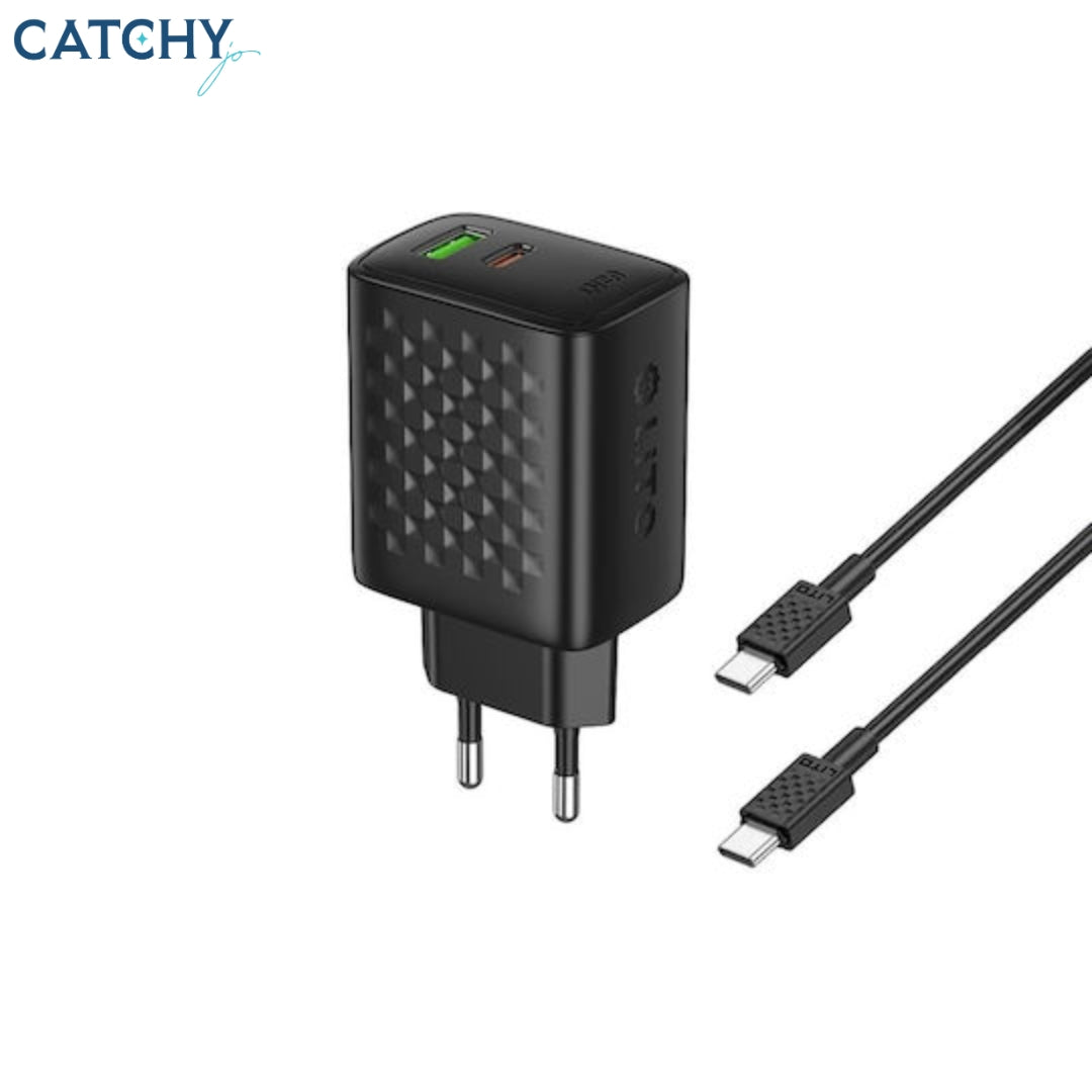 محول شحن LITO LC24T مع كابل USB-C (65W)