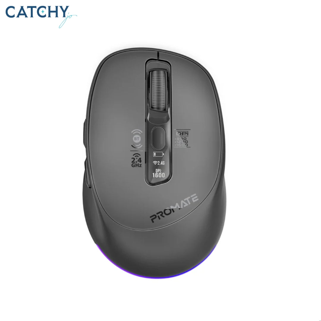 PROMATE Blix-3M ماوس بنقرة صامتة بثلاثة أوضاع وقابل لإعادة الشحن