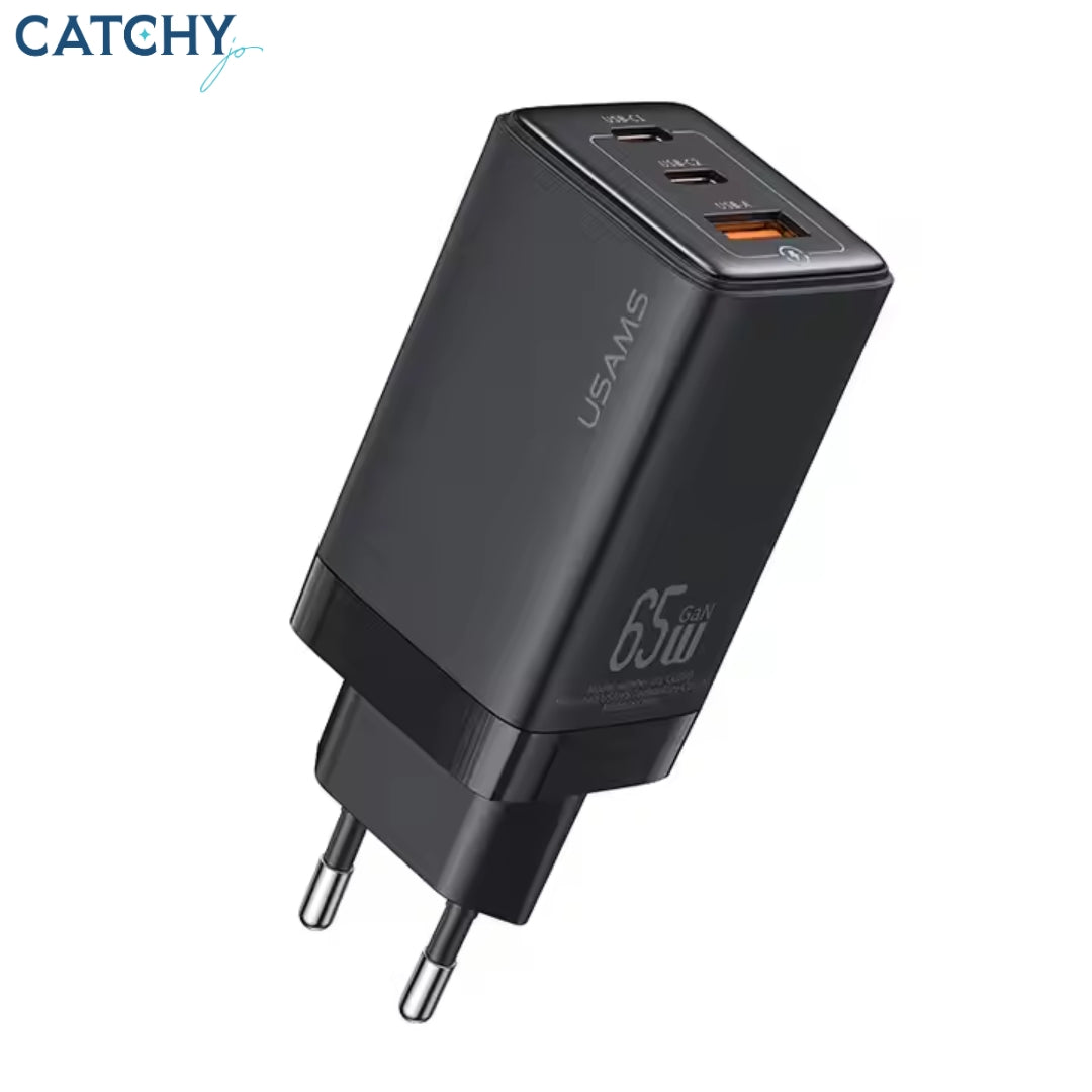 USAMS US-CC180 3 Ports Fast Charging Adapter (65W)