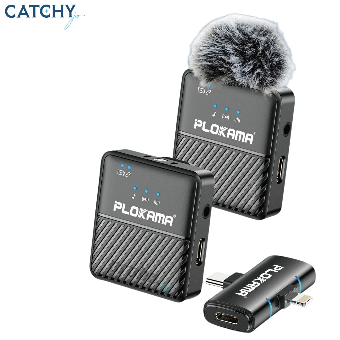 Plokama VM-60 Wireless Dual Lavalier Microphone For Android & iPhone