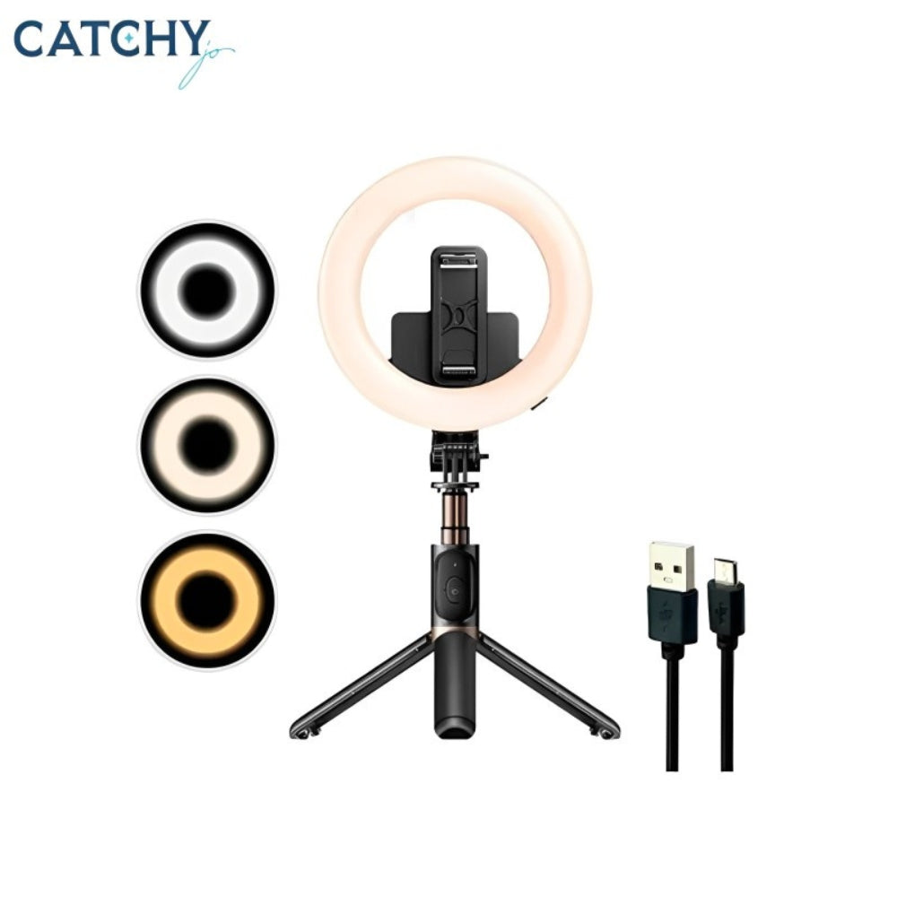YESIDO SF12 Selfie Stick with Ring Light