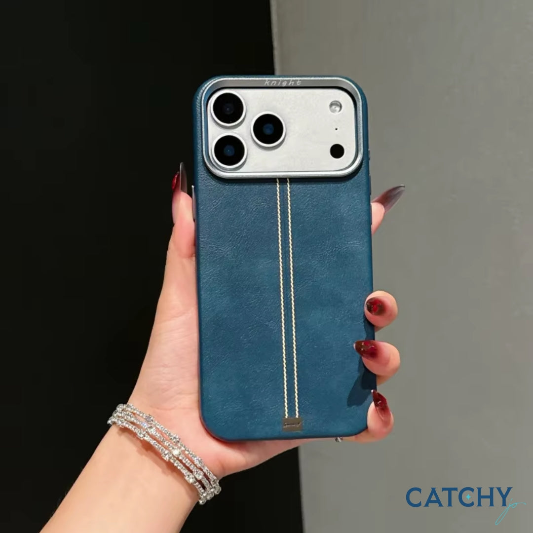 iPhone PU Leather Magnetic With Camera Touch Button Case