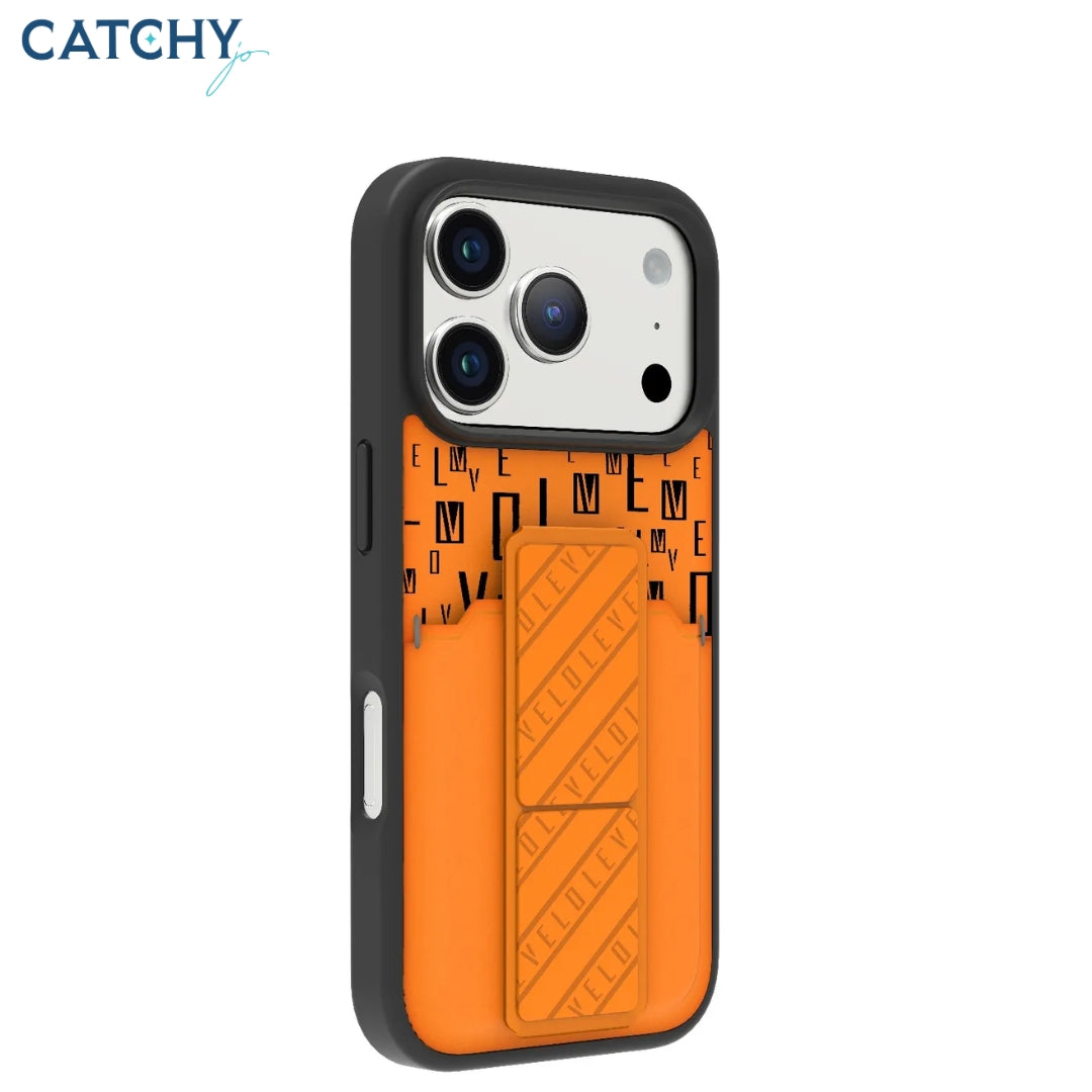 LEVELO Morphix Gripstand iPhone Case With Cardholder | iPhone 17 Pro