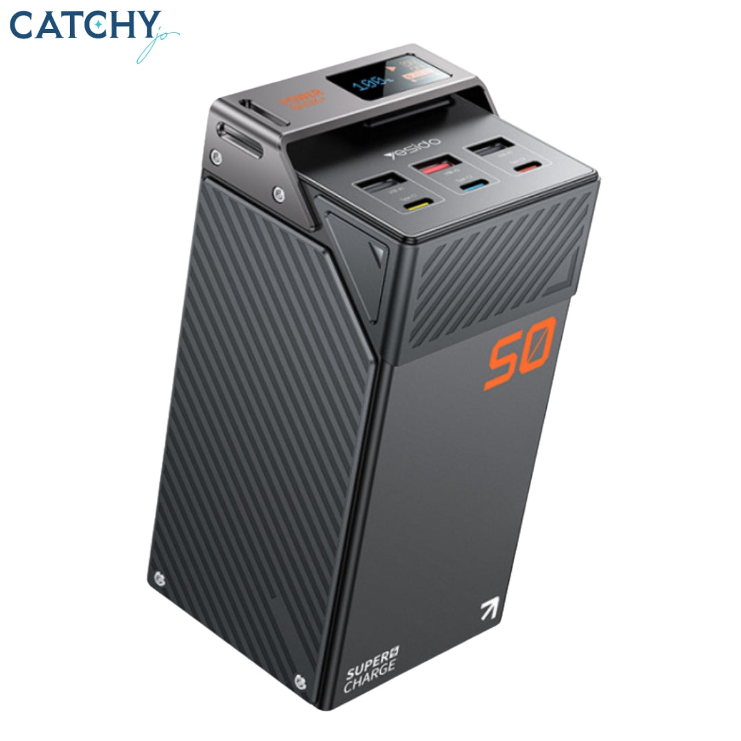 YESIDO YP63 LED Screen Display Six-Ports Power Bank (50000mAh)