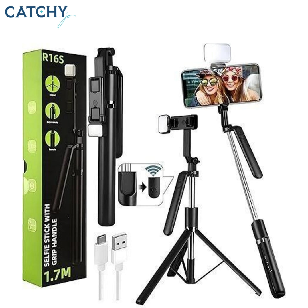 Pharaoh R16S Selfie Stick Tripod With Bluetooth Remote