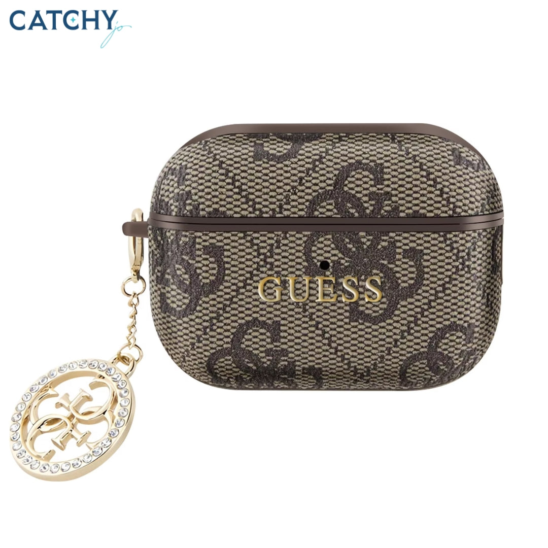 حافظة AirPods من GUESS مع حلية ستراس