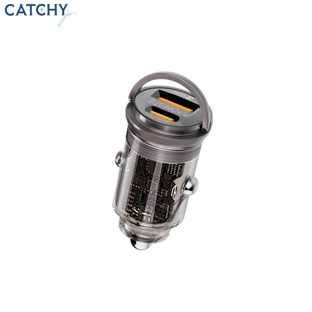 PROMATE TransDrive-65W شاحن سيارة صغير شفاف