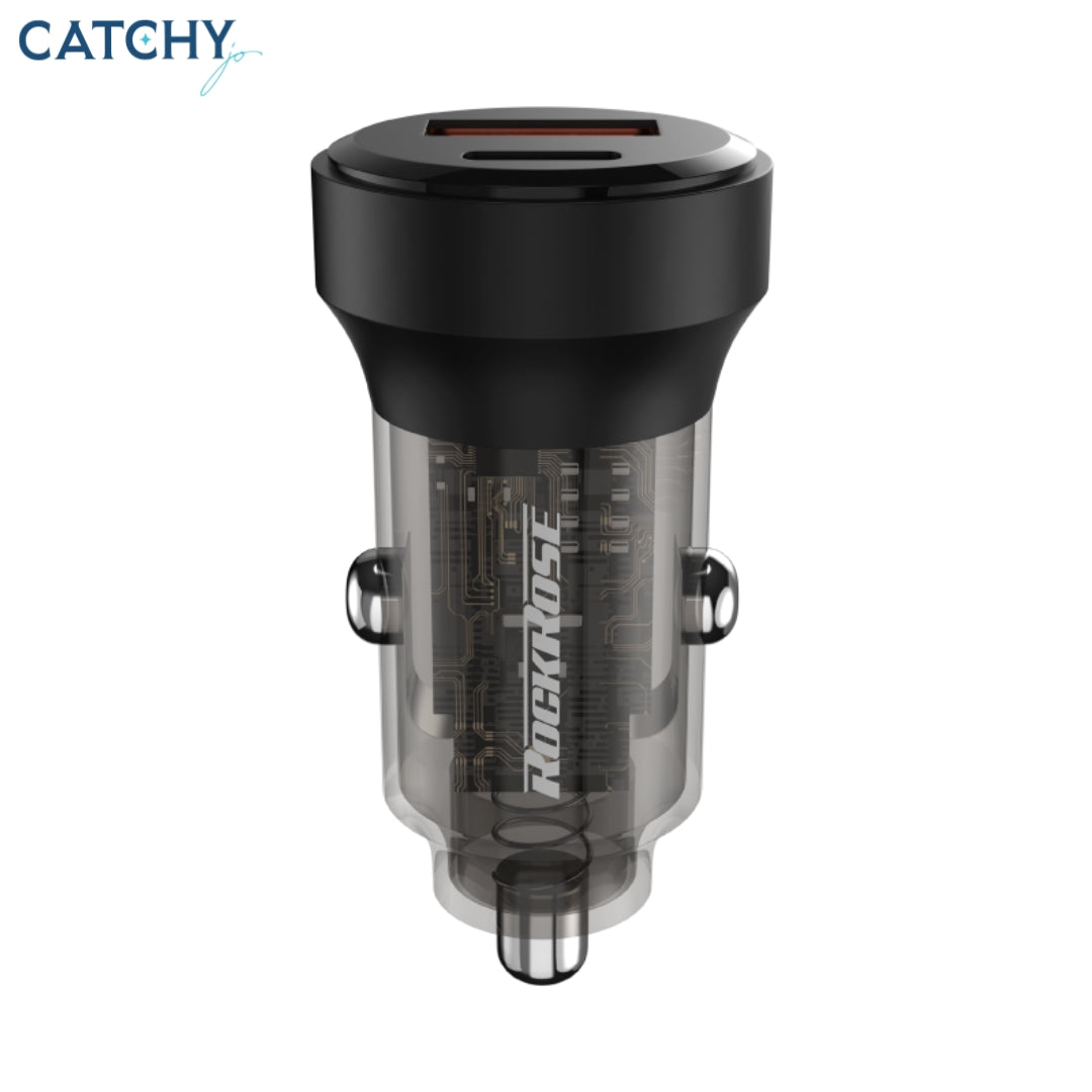 شاحن سيارة ROCKROSE Ranger PQ Pro بمنفذين (30W)