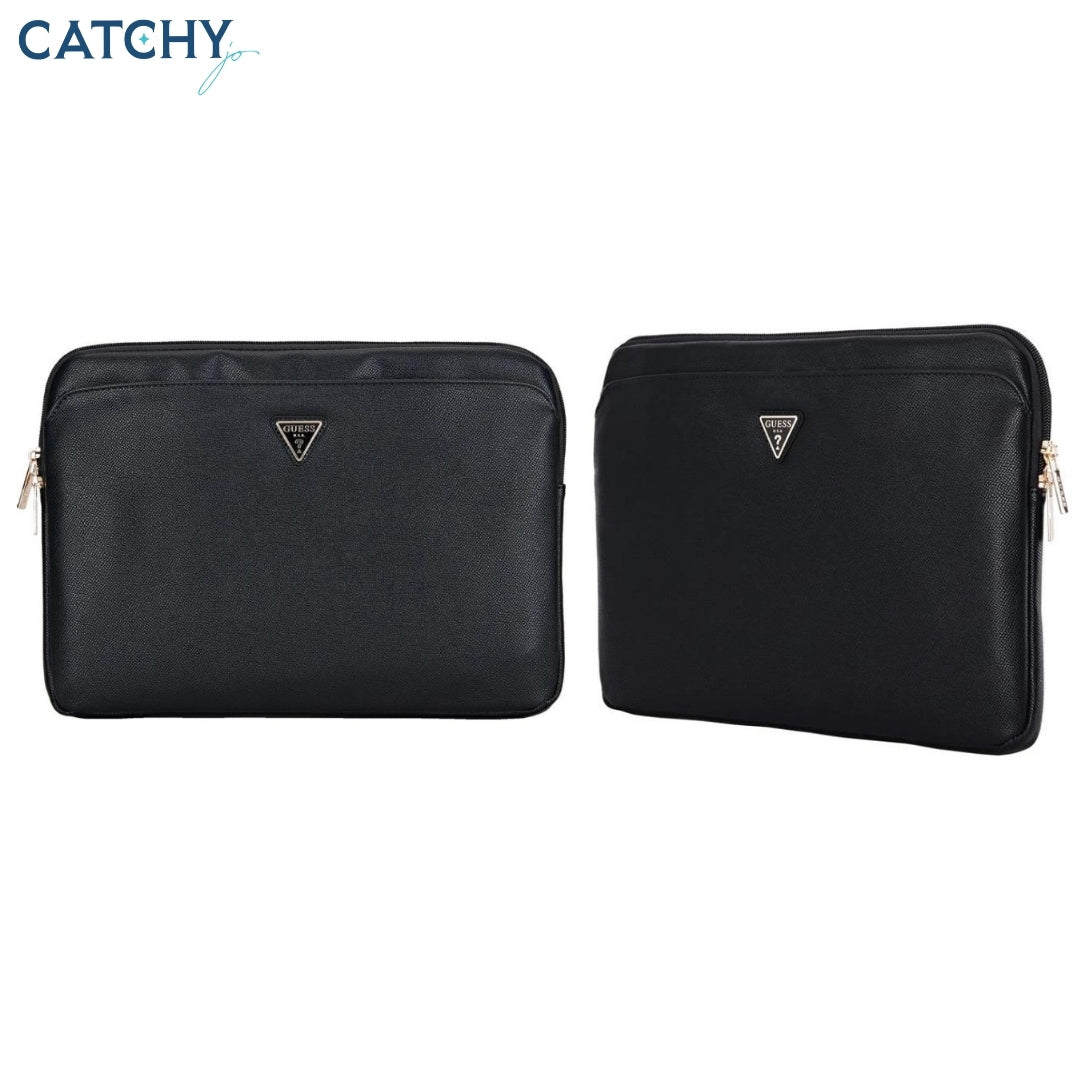 GUESS Grained Triangle Logo Laptop Sleeve 14 inch