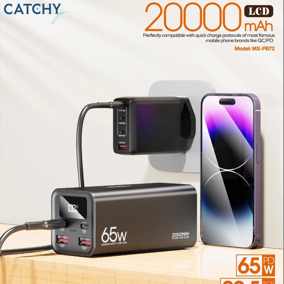 Moxom MX-PB72 LCD Power Bank (20000mAh)