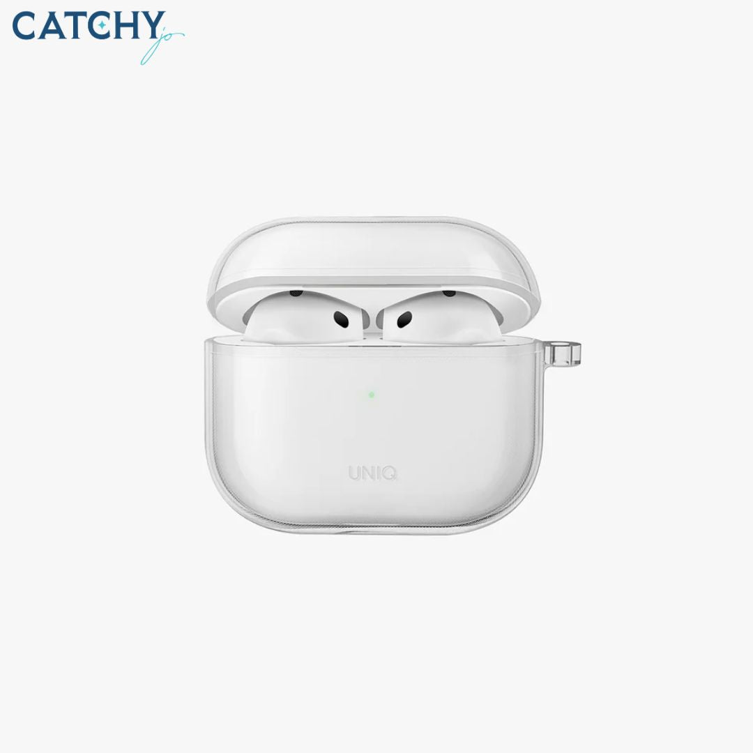UNIQ Glase AirPods 4 Case | Black | Clear UNIQ Glase AirPods 4 Case | Black | Clear