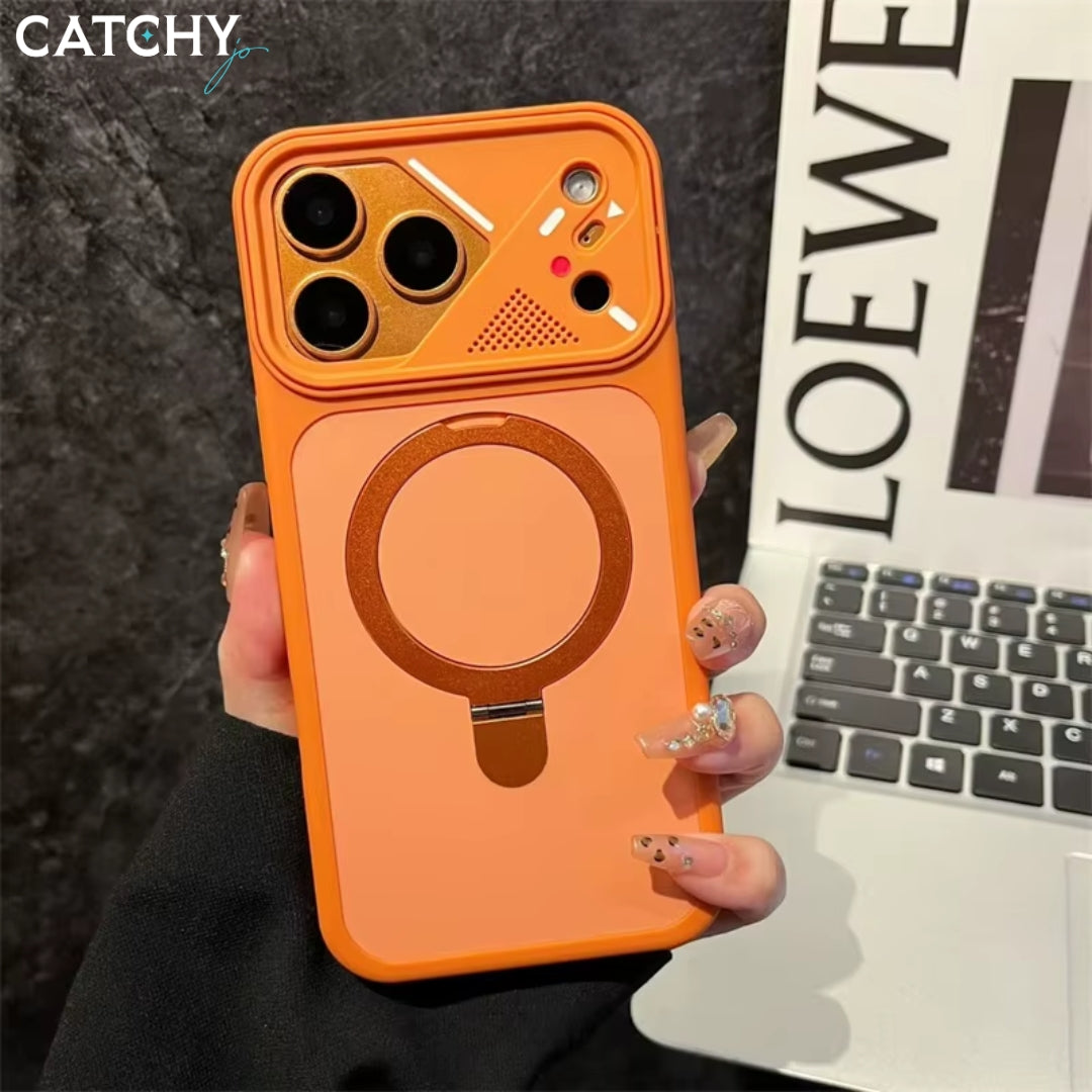 iPhone Stock Frosted Magnetic Metal Bracket Case