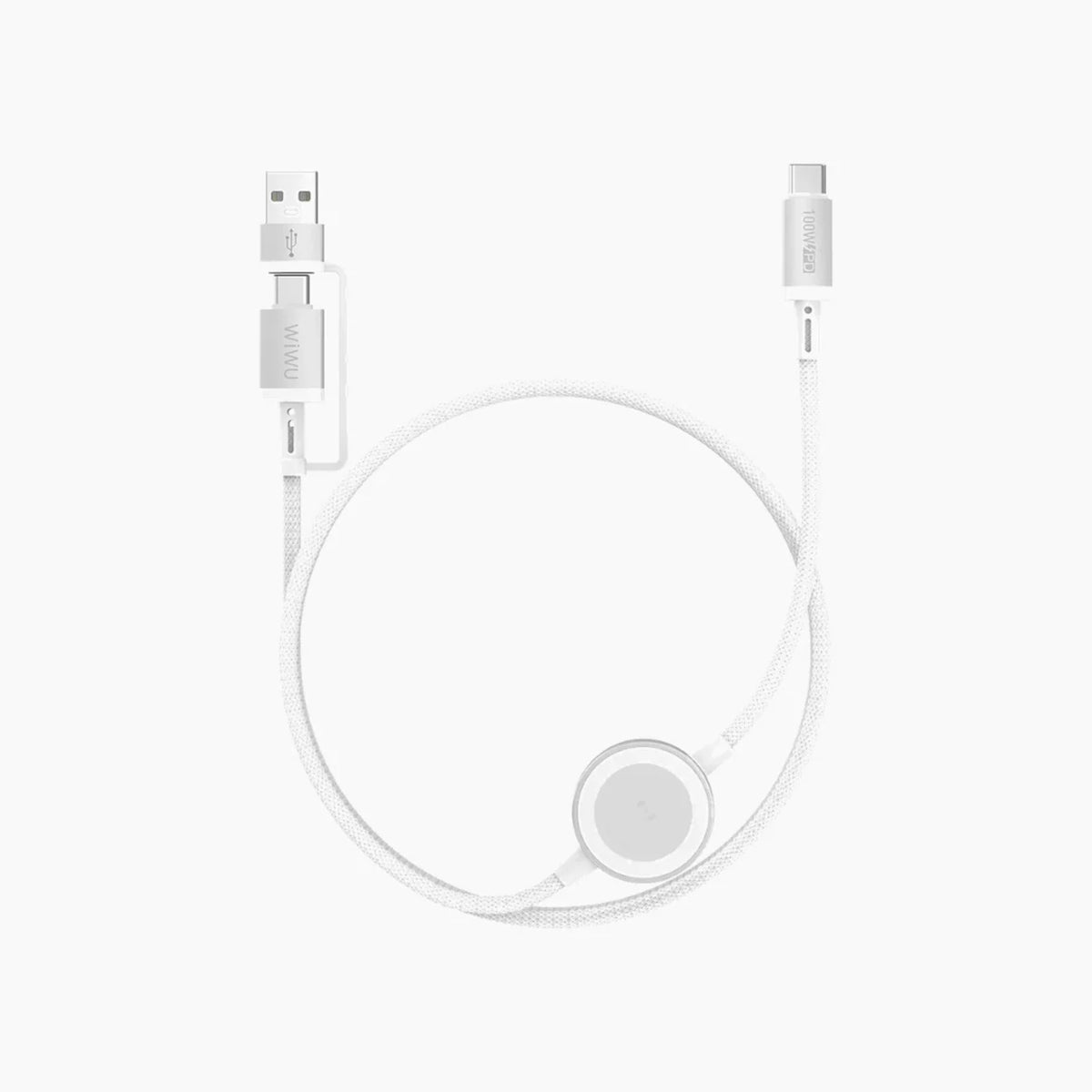 WiWU Wi-C104 TitanLink 2-in-1 Apple Watch  A+C To C Charging Cable