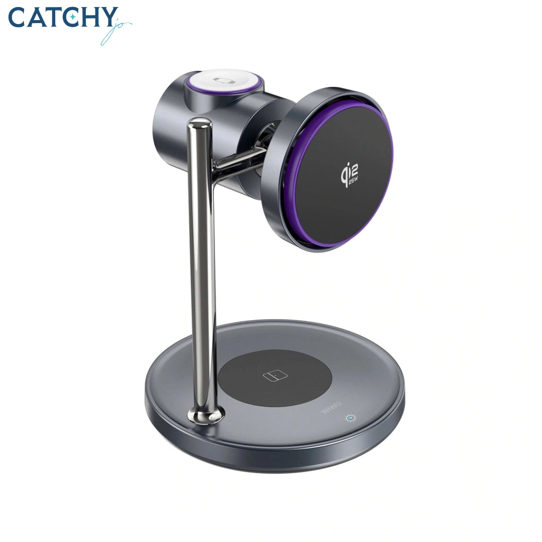 WiWU Wi-W041 3-in-1 Magnetic Wireless Charging Dock