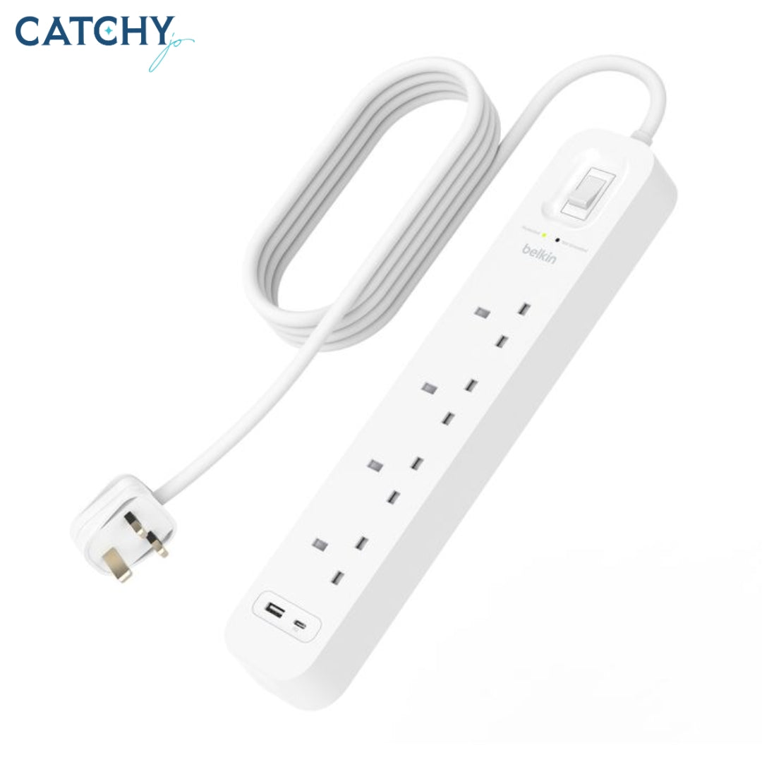 BELKIN Surge Protector 4 Outlet With 1 USB-C & 1 USB-A