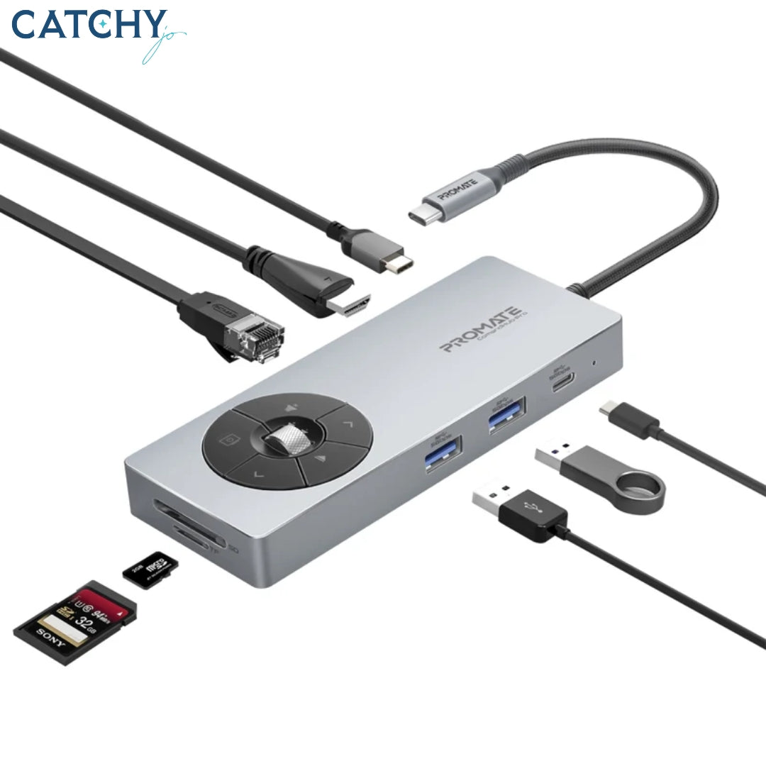 PROMATE Comand Hub-Pro 14-in-1 Highspeed Multiport USB-C Hub (100W)