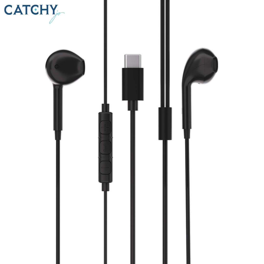 Powerology Stereo USB-C Earphones (1.2M)