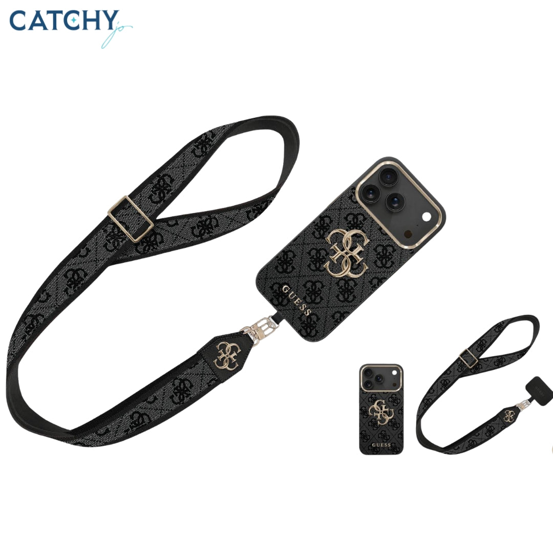 GUESS iPhone Leather Case With Strap