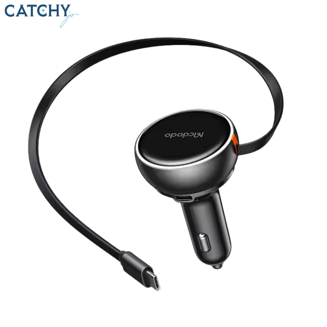 MCDODO 485 شاحن سيارة بكابل Type-C قابل للسحب (80W)