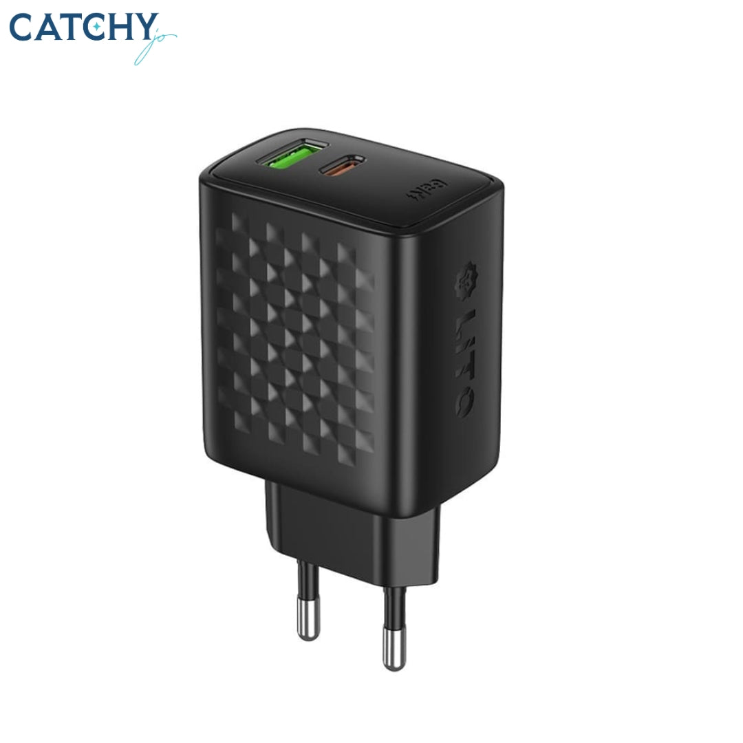 LITO LC24 محول شحن مزود بمنفذ USB-A ومنفذ USB-C (65W)