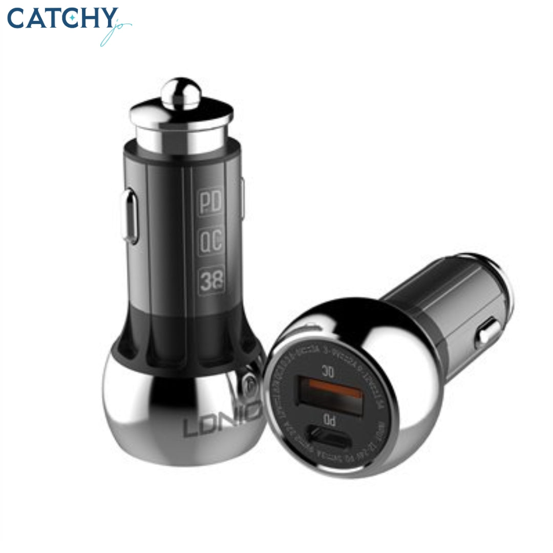 LDNIO C1 Zinc Alloy Shell Super Fast Car Charger (36W)