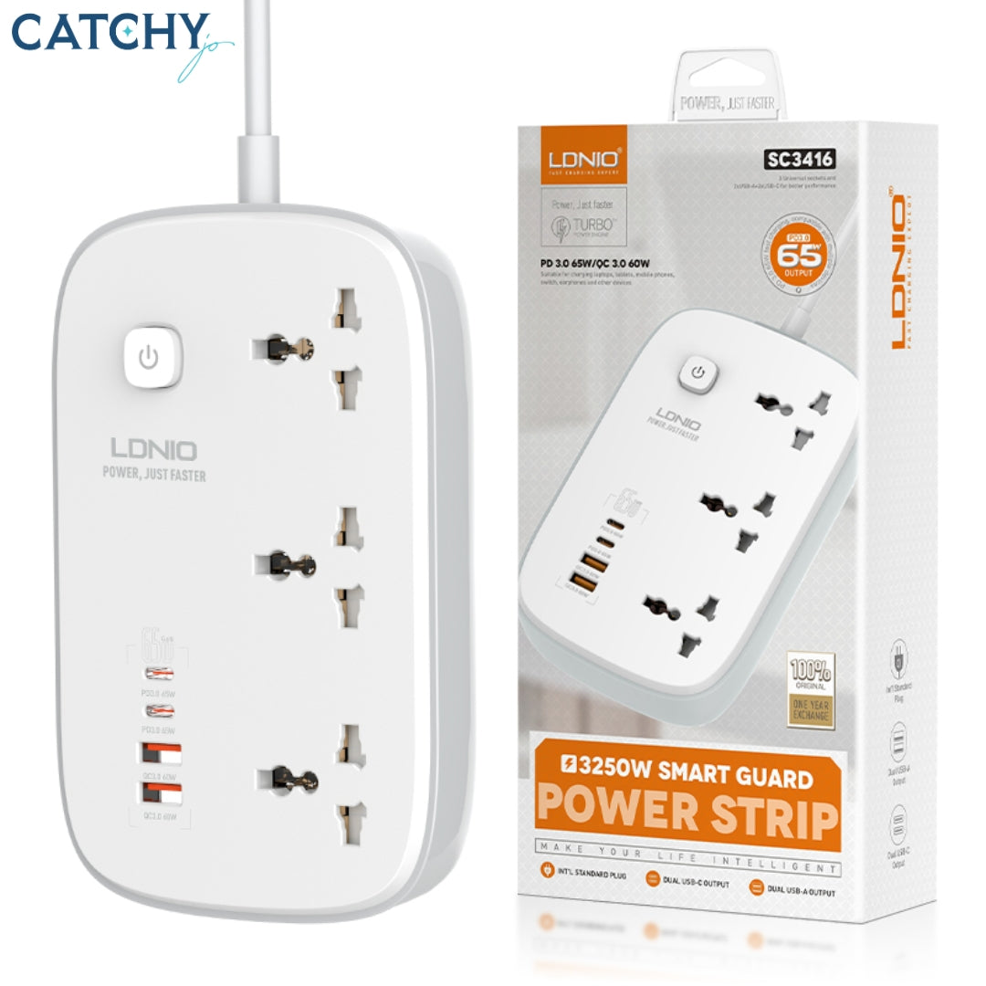 LDNIO SC3416 GaN Power Socket (65W) LDNIO SC3416 GaN Power Socket (65W)