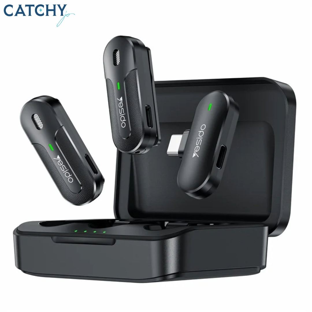 YESIDO KR17 Type-C  Lavalier Microphone System With Charging Case