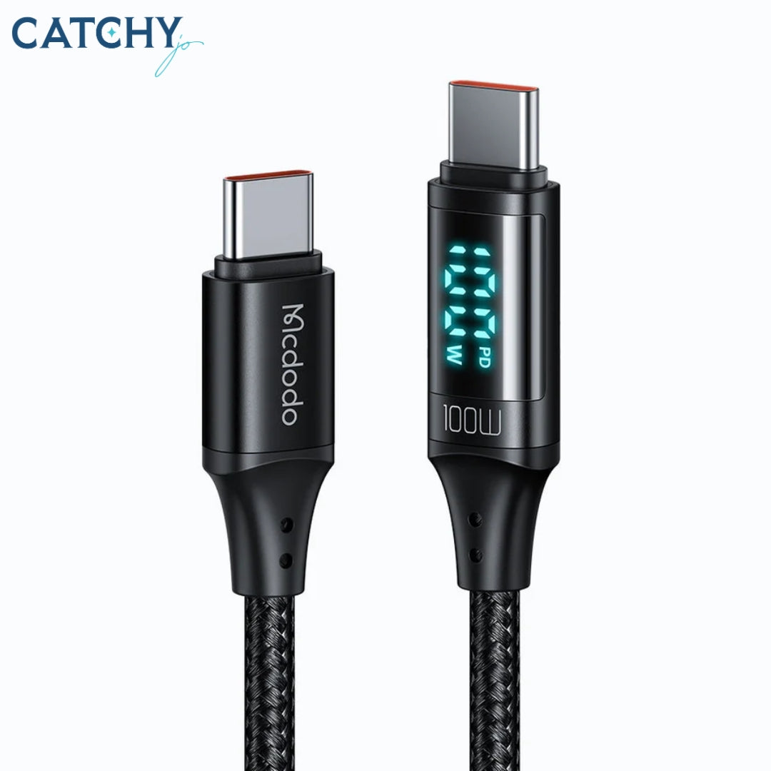 MCDODO كابل USB-C إلى USB-C رقمي HD (100W)