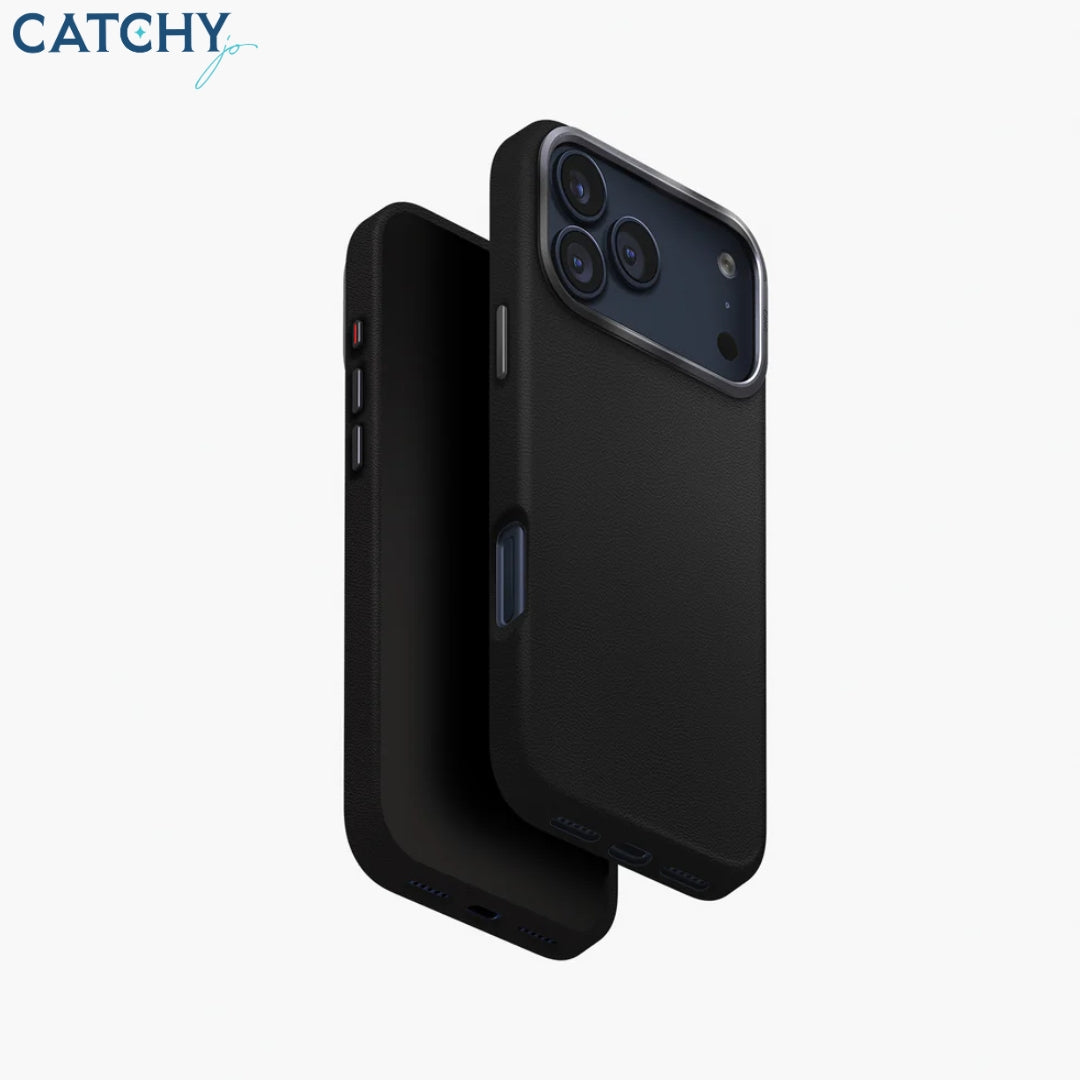 UNIQ Lyden Premium Leatherette iPhone Case | iPhone 17 | iPhone 17 Air | iPhone 17 Pro | iPhone 17 Pro Max | Black | Dark Blue | Brown | Beige