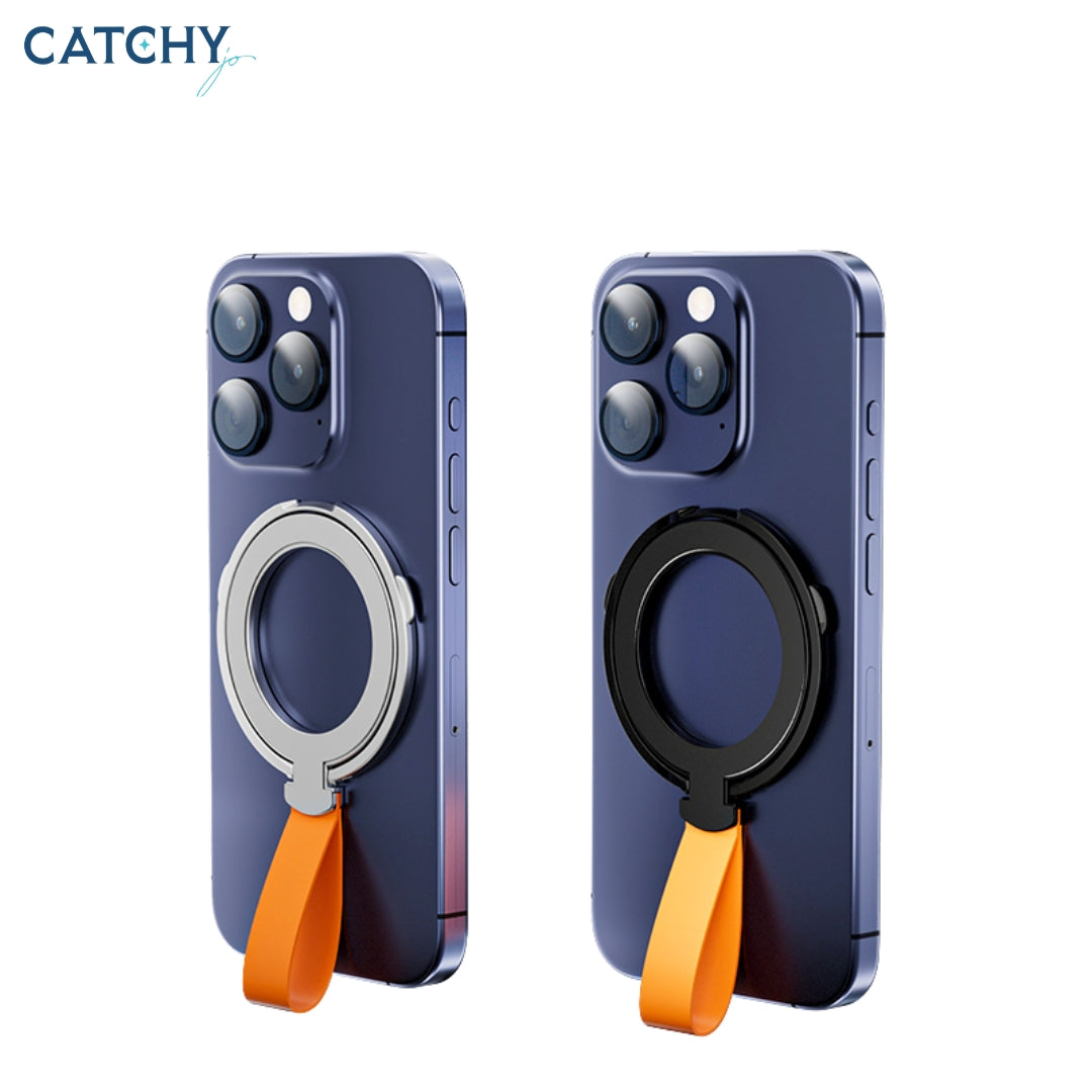 ATB Silicone Strap Carbon Fiber Magnetic Mobile Ring Holder